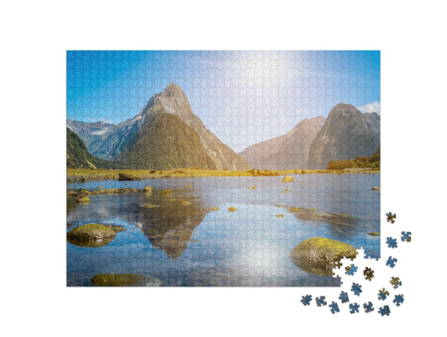 Puzzle 1000 Teile „Mitre Peak am Milford Sound in Neuseeland“