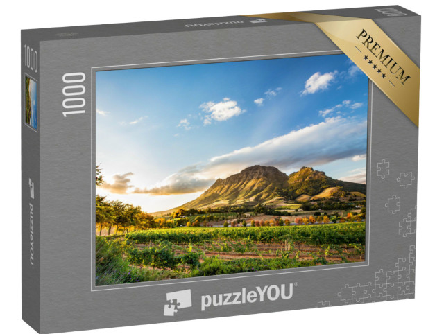 Puzzle 1000 Teile „Weinregion Stellenbosch mit Simonsberg, Südafrika“