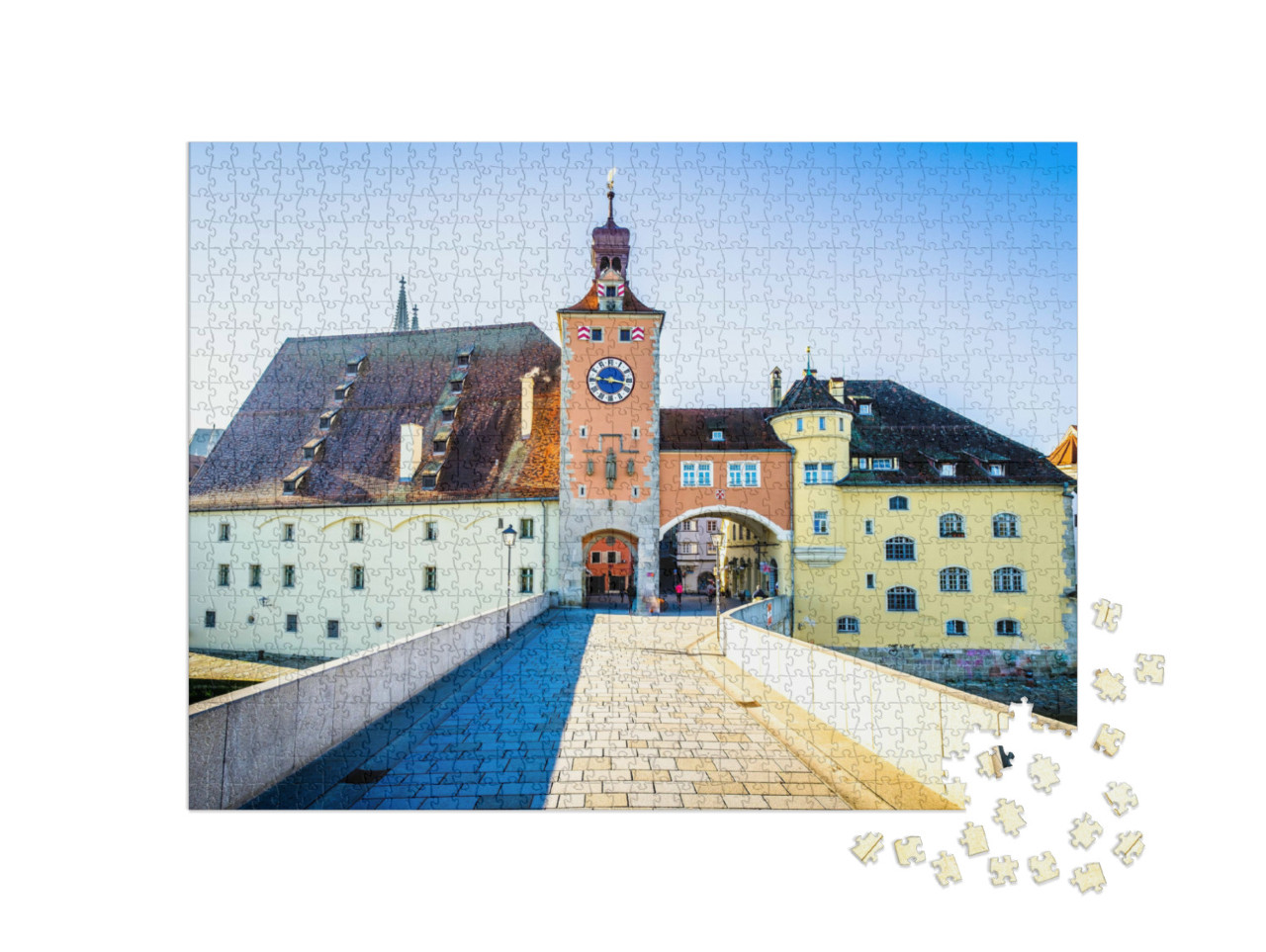 Puzzle 1000 Teile „Altstadt von Regensburg in Bayern, Deutschland“