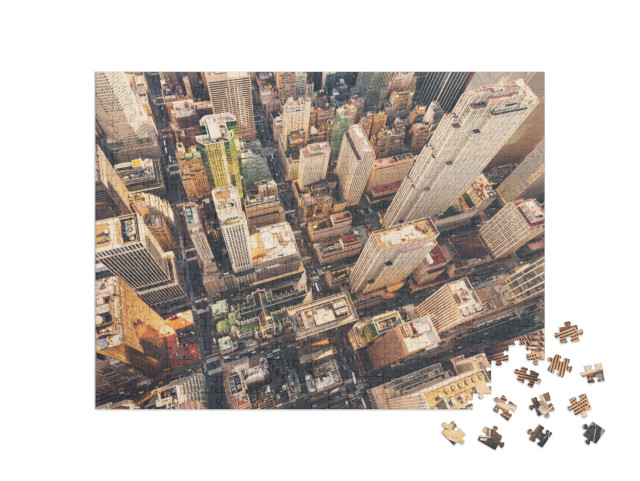 Puzzle 500 Teile „Luftaufnahme von Midtown Manhattan mit Blick auf die St. Patrick's Cathedral“