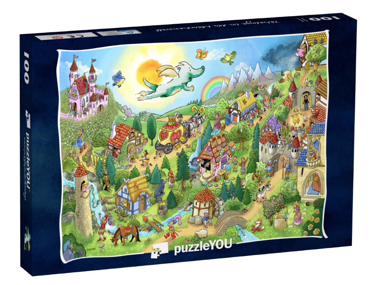Puzzle 100 Teile „Tabaluga in der Märchenwelt“