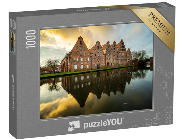 Puzzle 1000 Teile „Alte Salzlagerhäuser in Lübeck an der Trave, Deutschland“