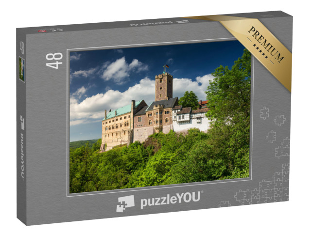 Puzzle 48 Teile „Blick auf die berühmte Wartburg in Thüringen, Deutschland“