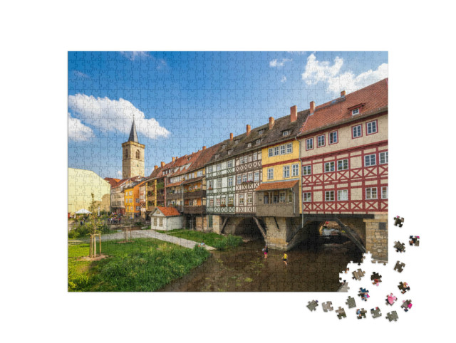 Puzzle 1000 Teile „Krämerbrücke, Erfurt“