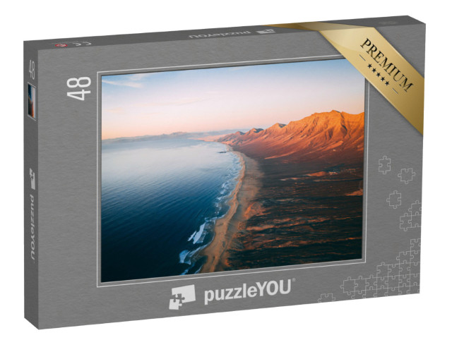 Puzzle 48 Teile „Luftaufnahme: Panorama von Cofete, Fuerteventura“