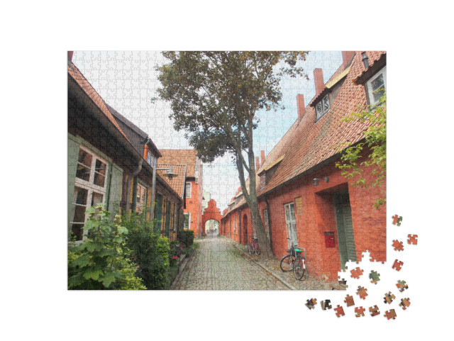 Puzzle 1000 Teile „Der Beginenhof in der Altstadt von Stralsund, Deutschland“