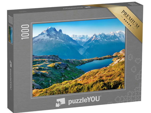 Puzzle 1000 Teile „Bunter Sommerblick auf den Lac Blanc“