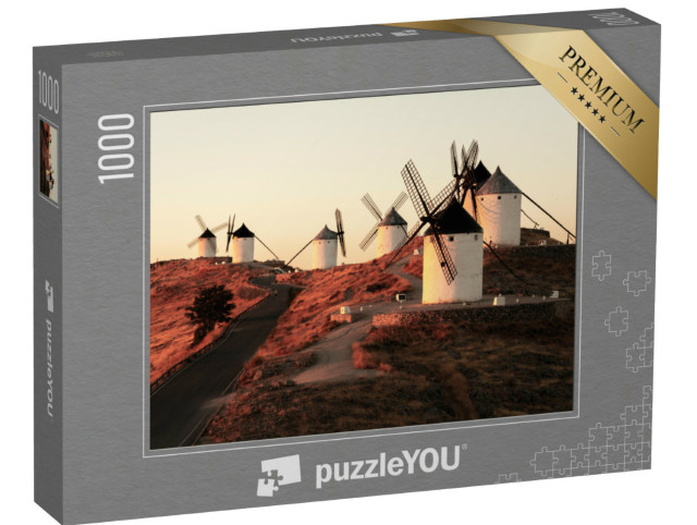 Puzzle 1000 Teile „Die Windmühlen von Consuegra, Kastilien-La Mancha, Spanien“