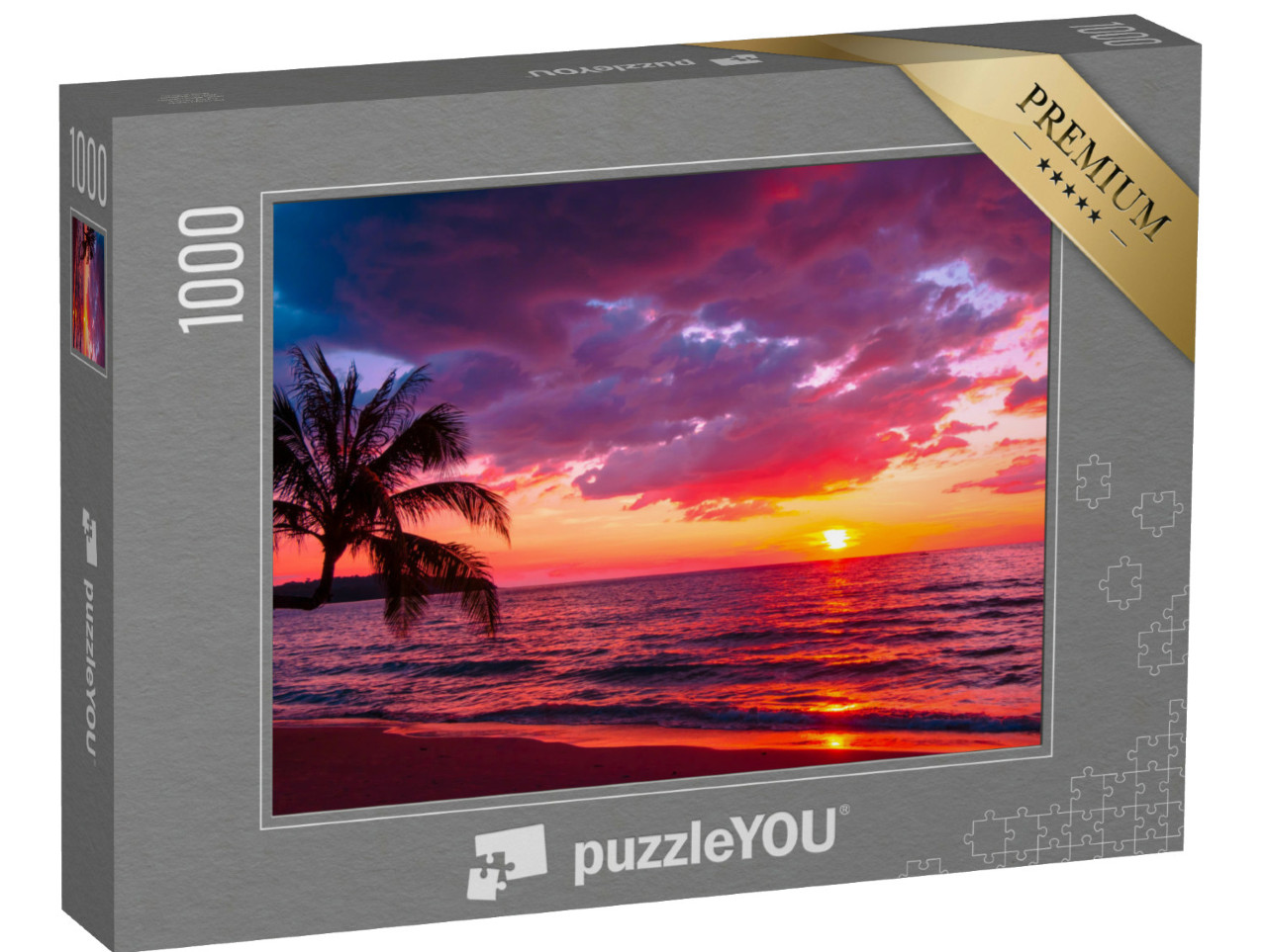Puzzle 1000 Teile „Tropischer Sonnenuntergang am Strand“