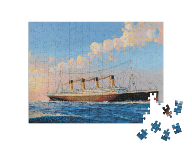 Puzzle 200 Teile „Titanic Sonnenaufgang am Morgen des 11. April 1912“