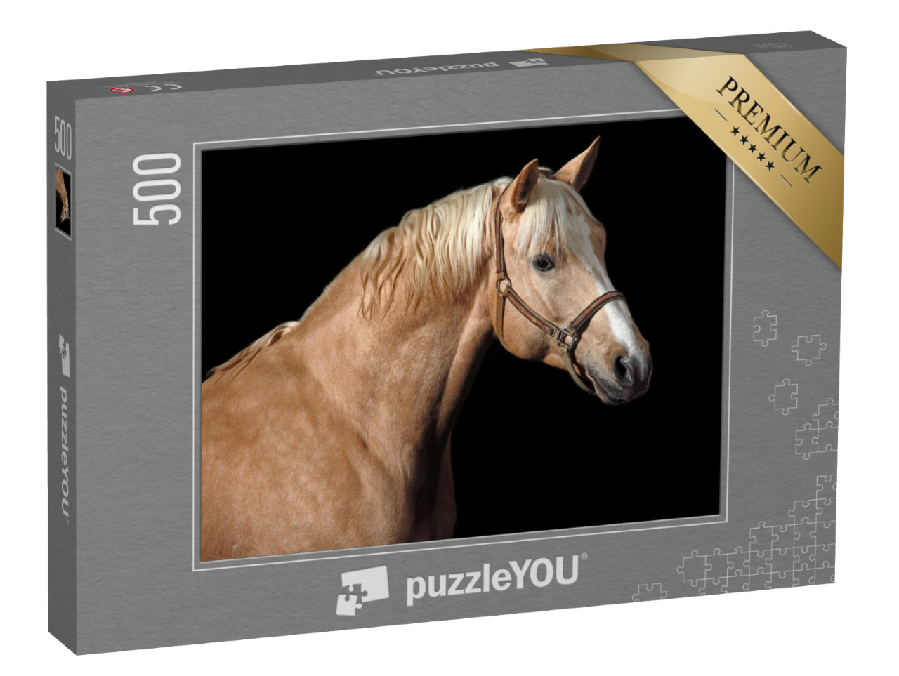 Puzzle 500 Teile „Palomino Pferd“