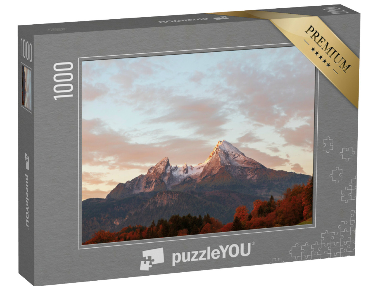 Puzzle 1000 Teile „Watzmann im herbstlichen Abendlicht, Deutschland“