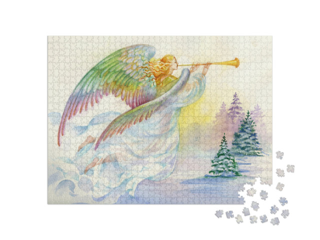 Puzzle 1000 Teile „Frohe Weihnachten und Neujahr“