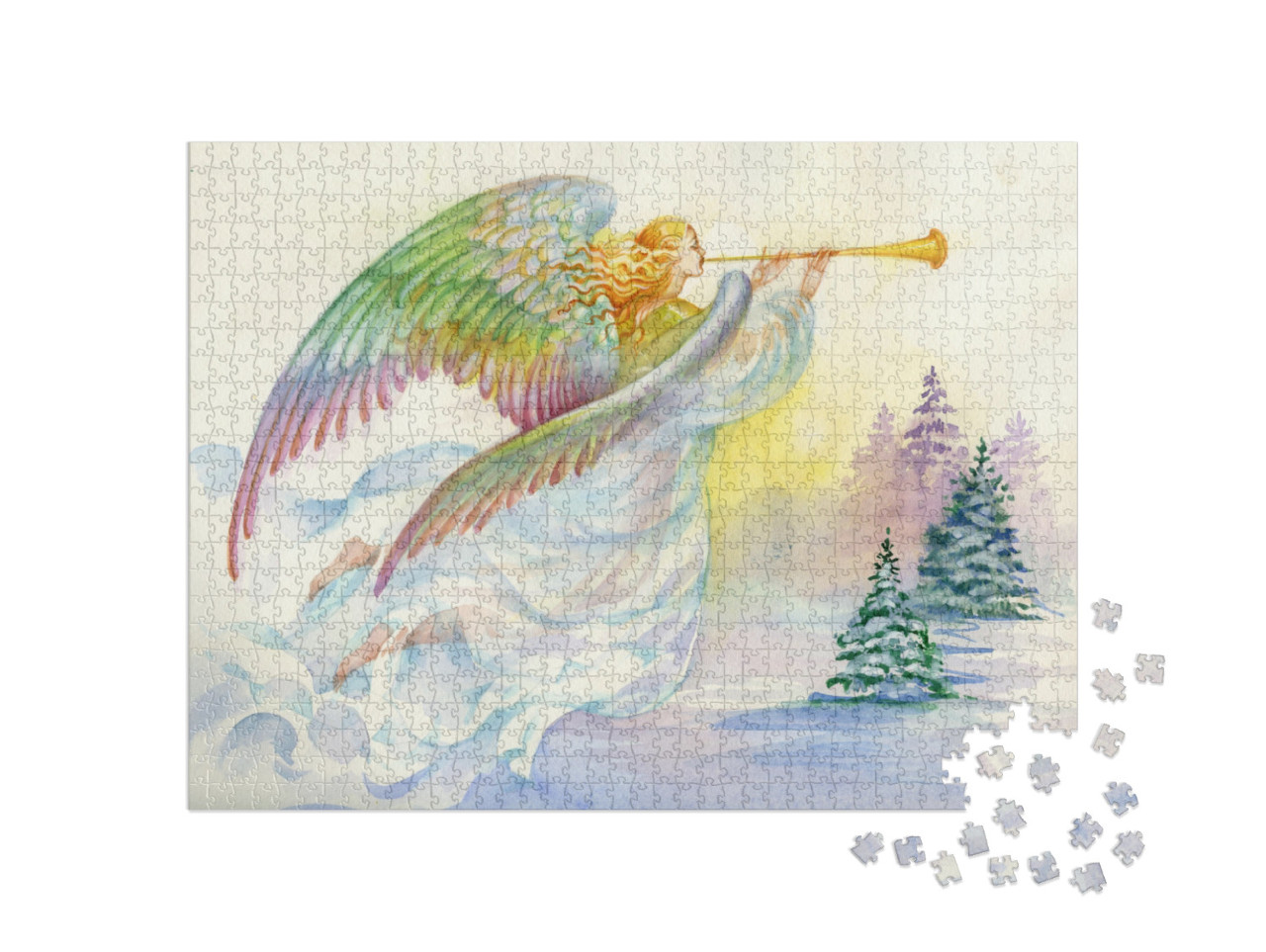 Puzzle 1000 Teile „Frohe Weihnachten und Neujahr“