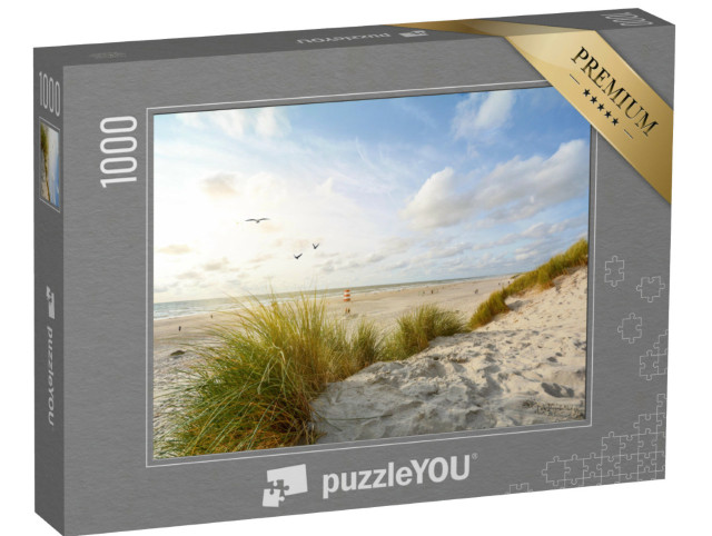 Puzzle 1000 Teile „Landschaft mit Strand und Sanddünen, Jütland, Dänemark“