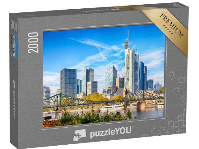 Puzzle 2000 Teile „Stadtbild von Frankfurt in Deutschland an einem sonnigen Tag“