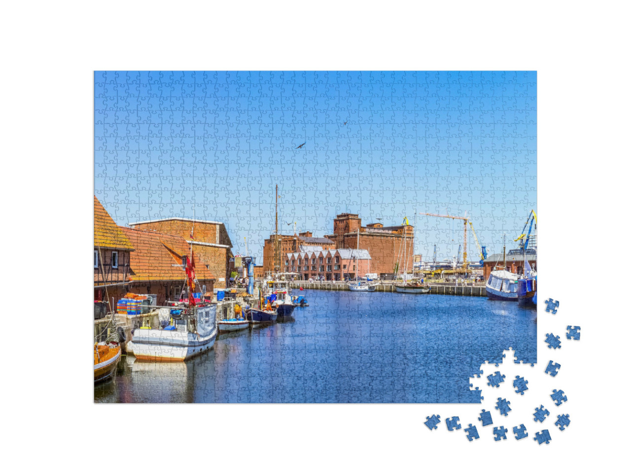 Puzzle 1000 Teile „Hafen von Wismar, Deutschland“