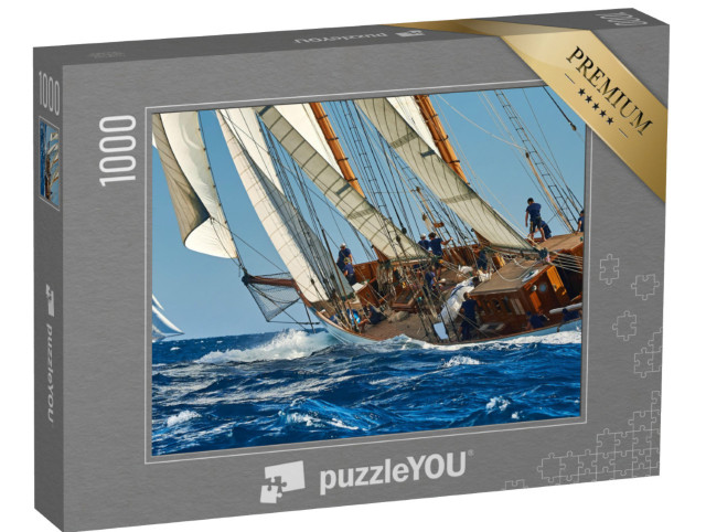 Puzzle 1000 Teile „Hart am Wind: Segelschiff-Regatta“