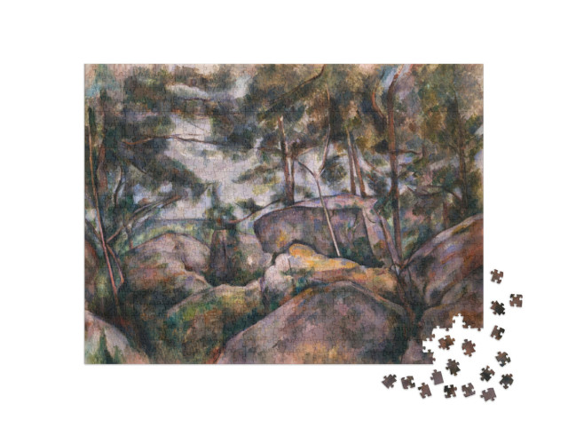 Puzzle 1000 Teile „Paul Cézanne - Felsen im Wald“