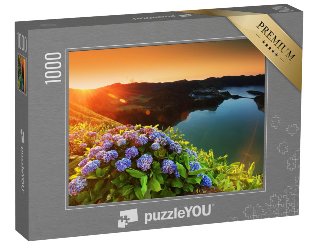 Puzzle 1000 Teile „Landschaften von Sete Cidades, Azoren, Portugal“