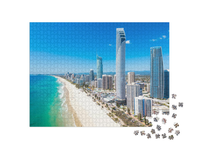 Puzzle 1000 Teile „Stadtteil Surfers Paradise der Stadt Gold Coast, Australien“