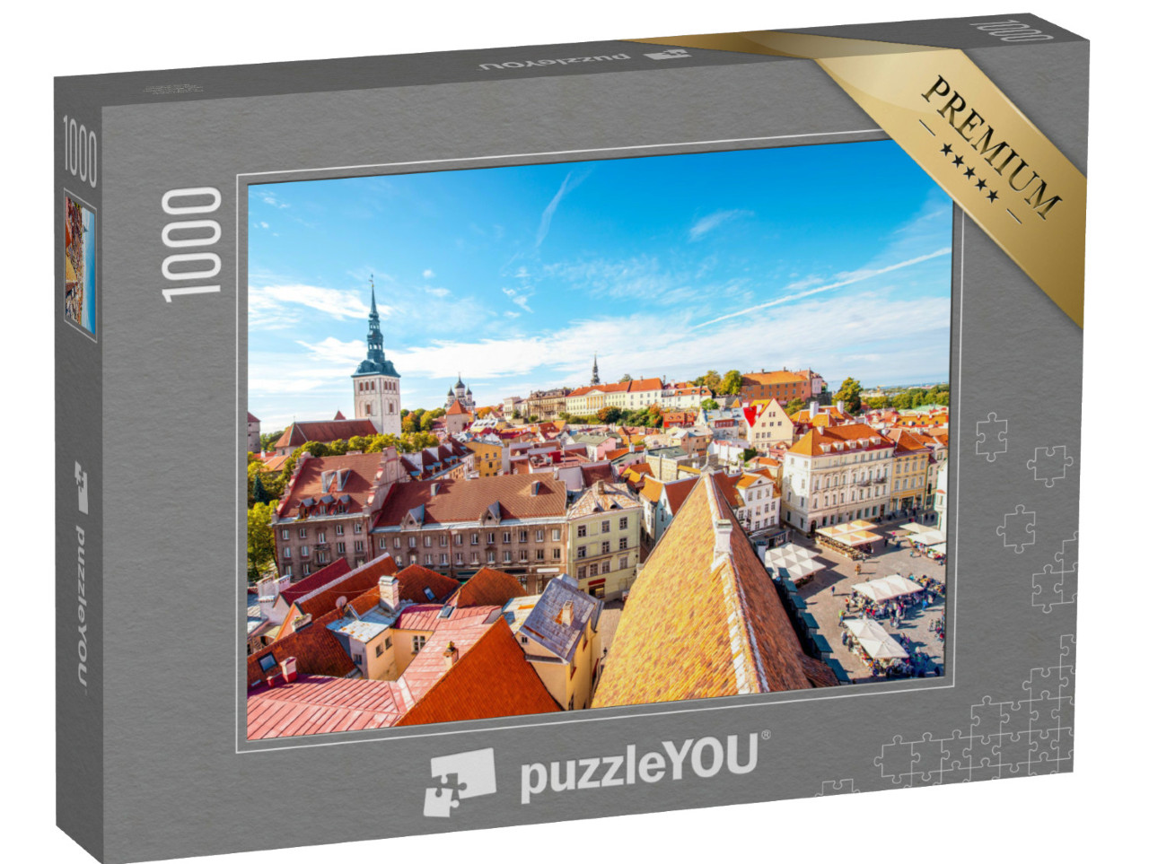 Puzzle 1000 Teile „Malerische Altstadt von Tallinn, Estland“