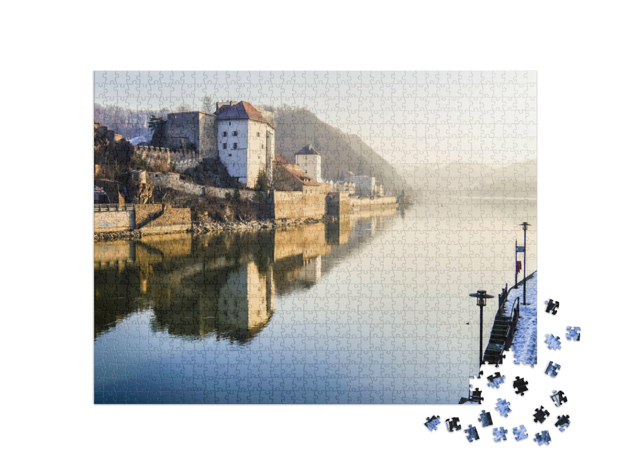 Puzzle 1000 Teile „Altstadt von Passau in Niederbayern“
