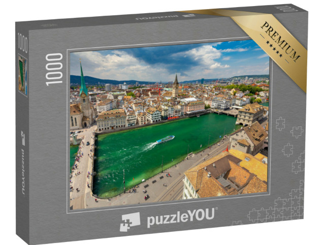 Puzzle 1000 Teile „Münsterbrücke über den Limmat in Zürich“