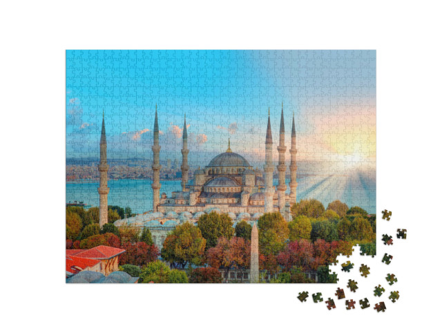 Puzzle 1000 Teile „Die Blaue Moschee in Istanbul, Türkei“