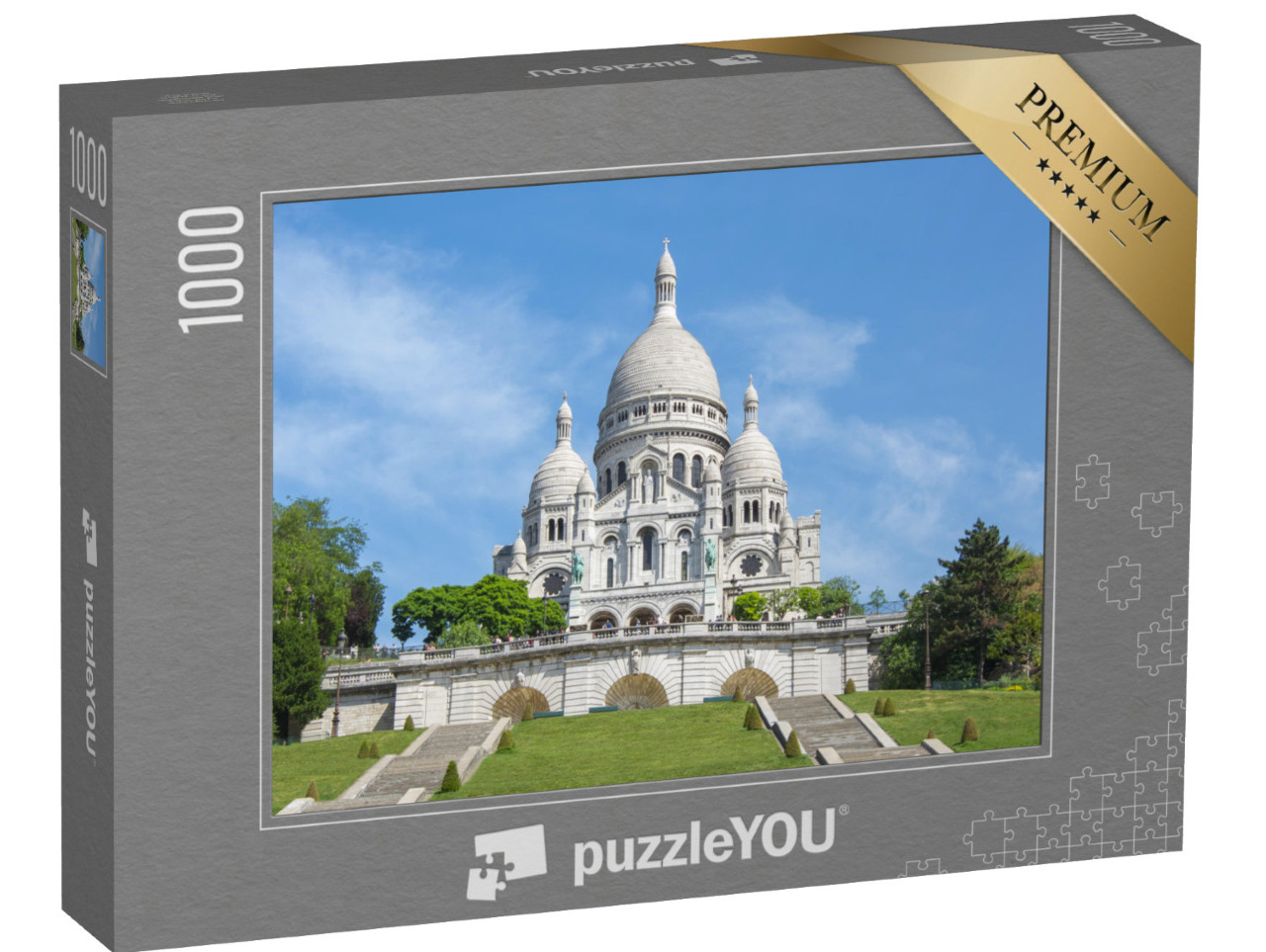 Puzzle 1000 Teile „Basilika Sacre Coeur am Montmartre-Hügel, Paris, Frankreich“