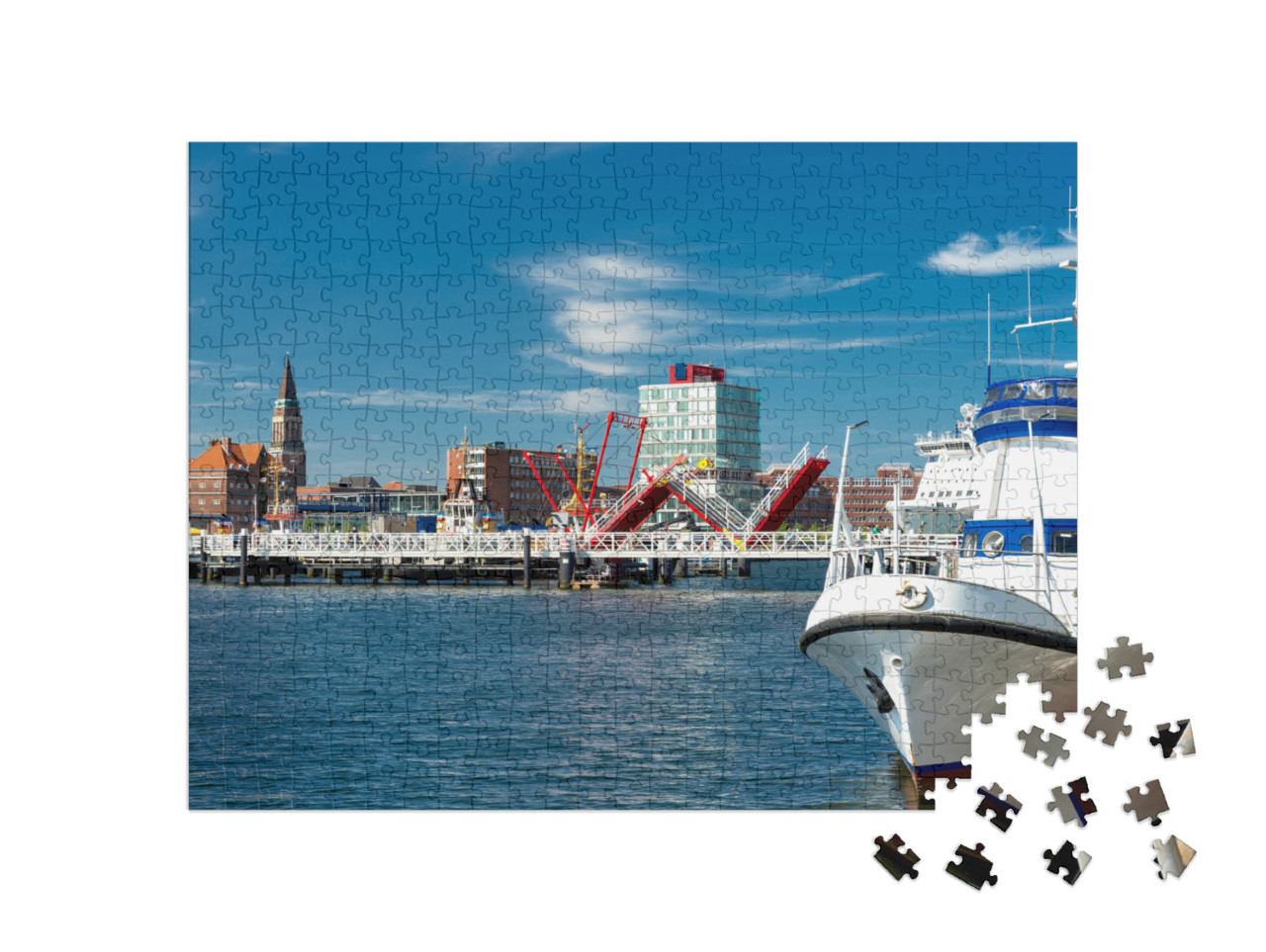 Puzzle 500 Teile „Kieler Hörn, Hafenspitze von Kiel“