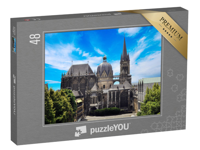 Puzzle 48 Teile „Aachener Dom in Aachen, Deutschland an einem sonnigen Tag“
