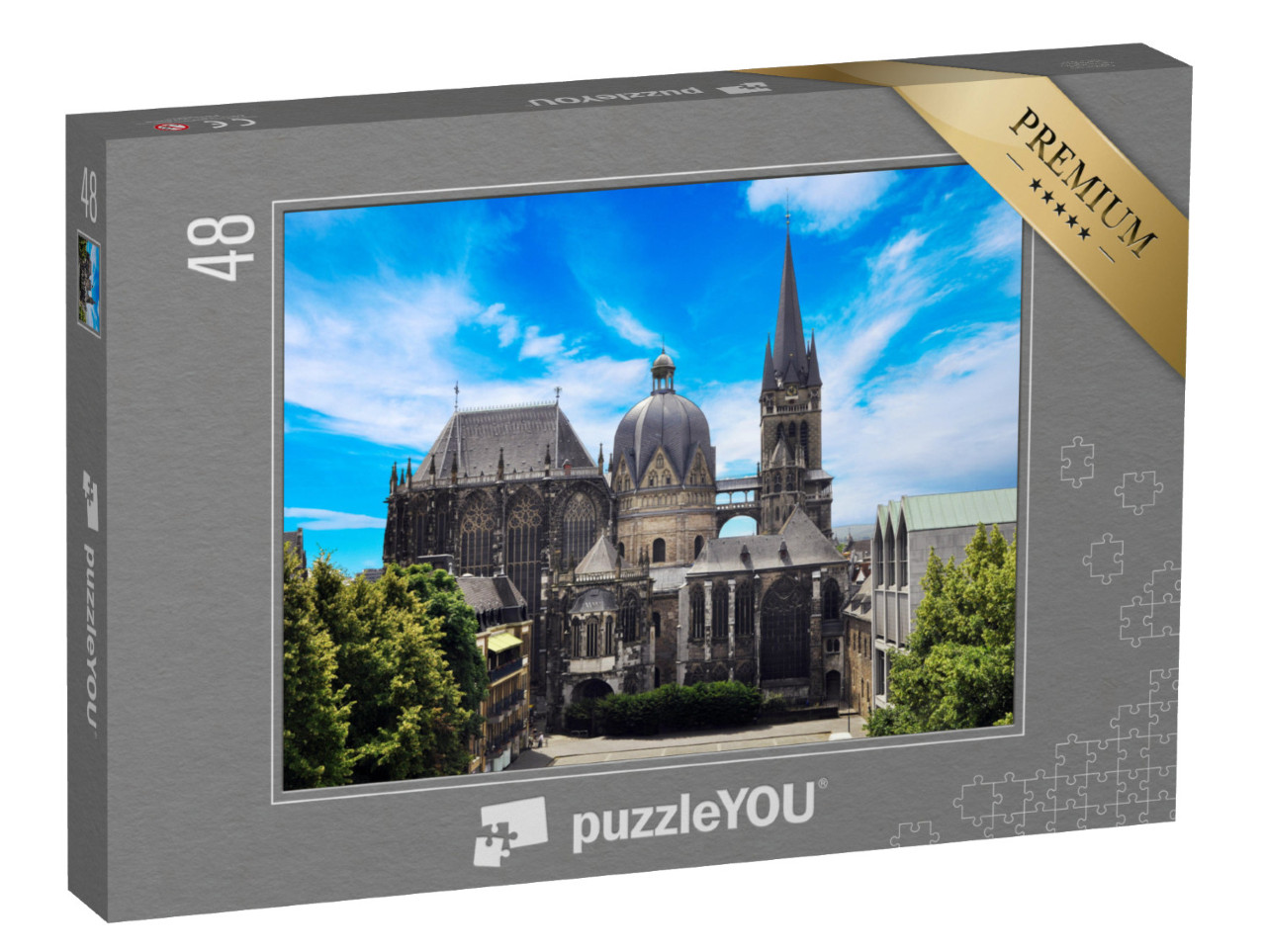 Puzzle 48 Teile „Aachener Dom in Aachen, Deutschland an einem sonnigen Tag“