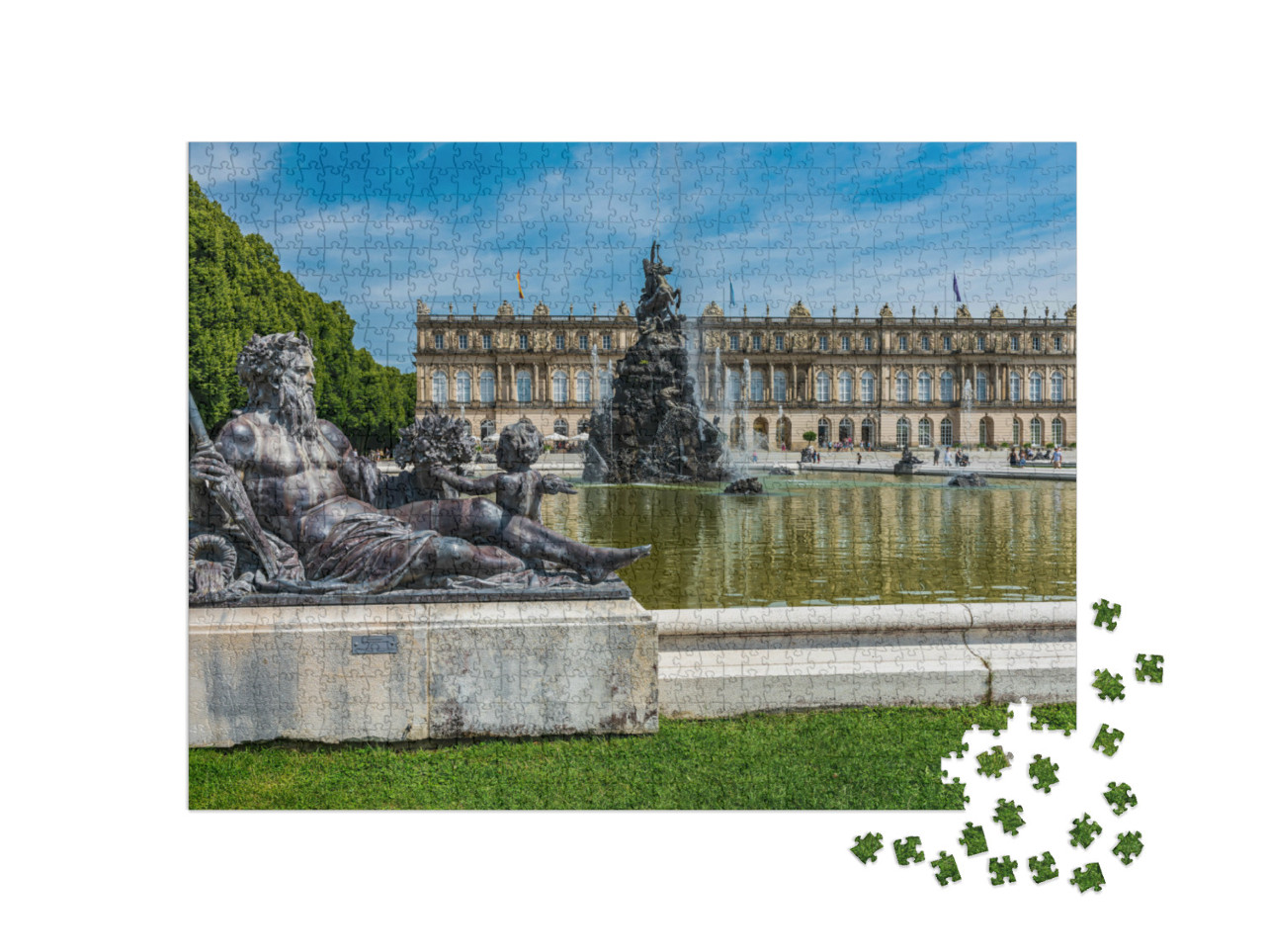 Puzzle 1000 Teile „Königliche Gebäude auf der Herreninsel, Chiemsee, Deutschland“