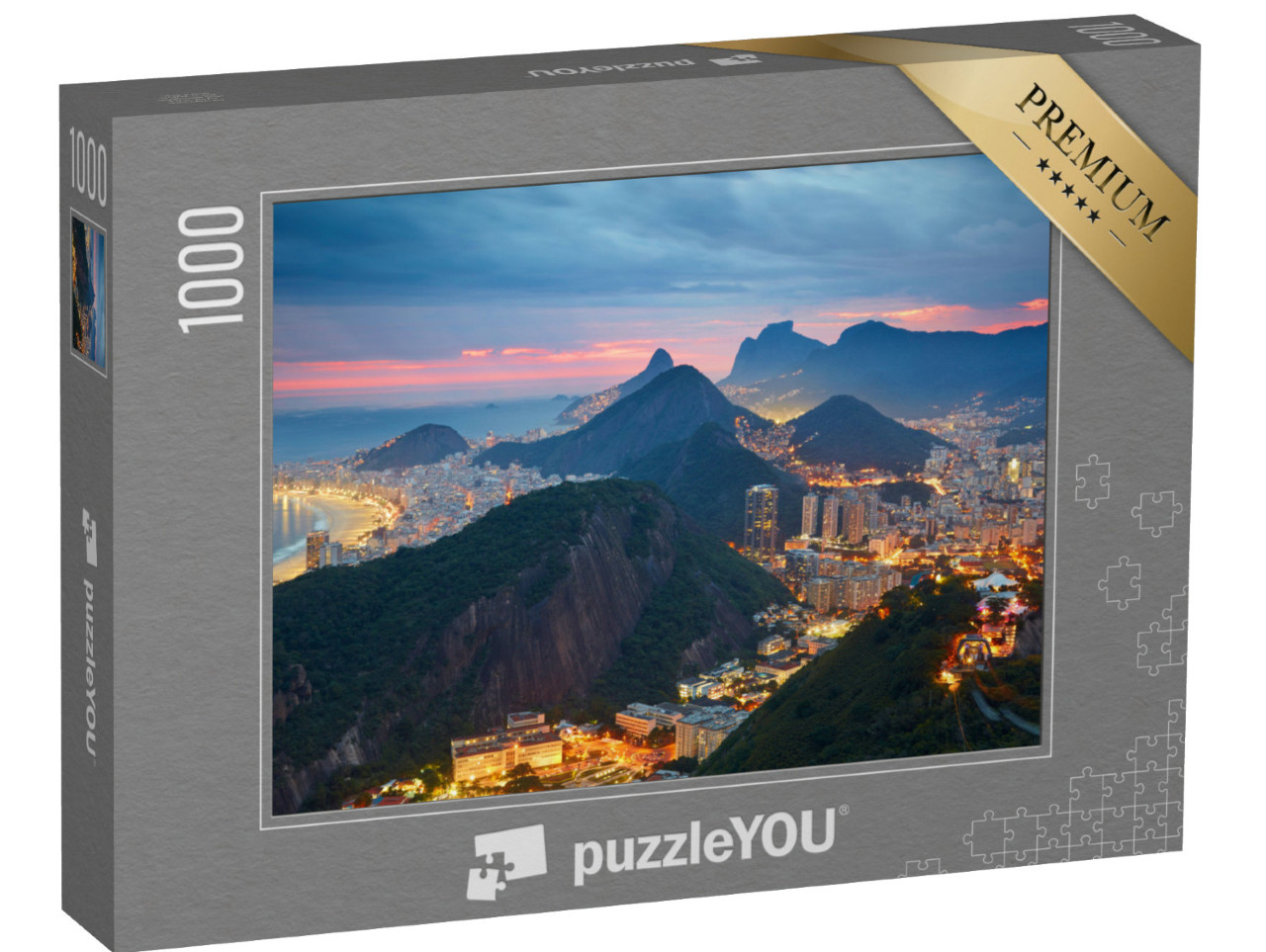 Puzzle 1000 Teile „Nachtansicht von Rio de Janeiro, Brasilien“