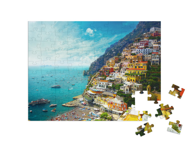 Puzzle 100 Teile „Positano, Amalfi, Italien“