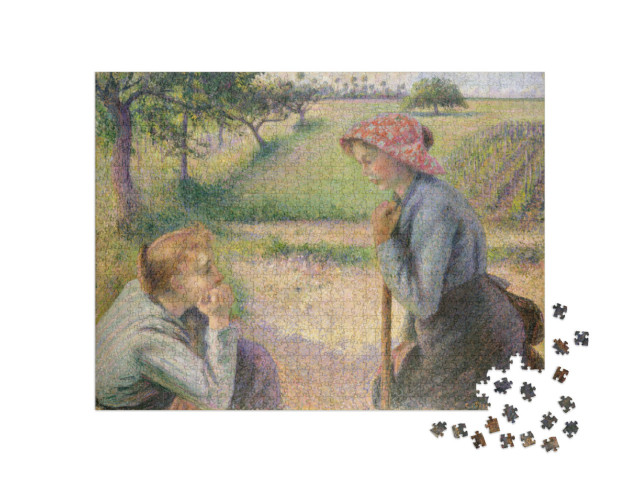 Puzzle 1000 Teile „Camille Pissarro - Zwei junge Bäuerinnen“