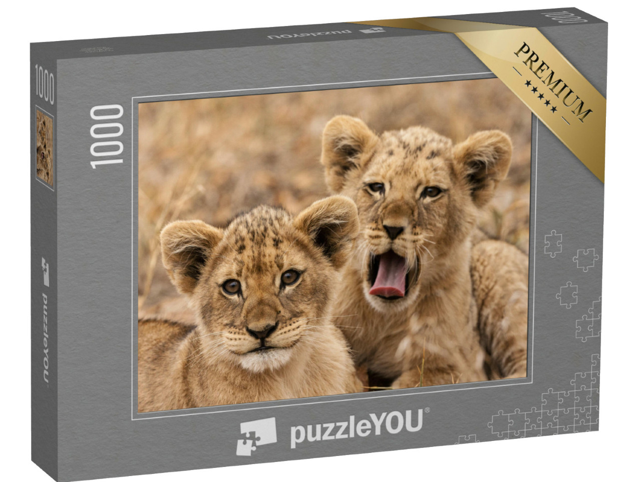 Puzzle 1000 Teile „Junge Löwen“