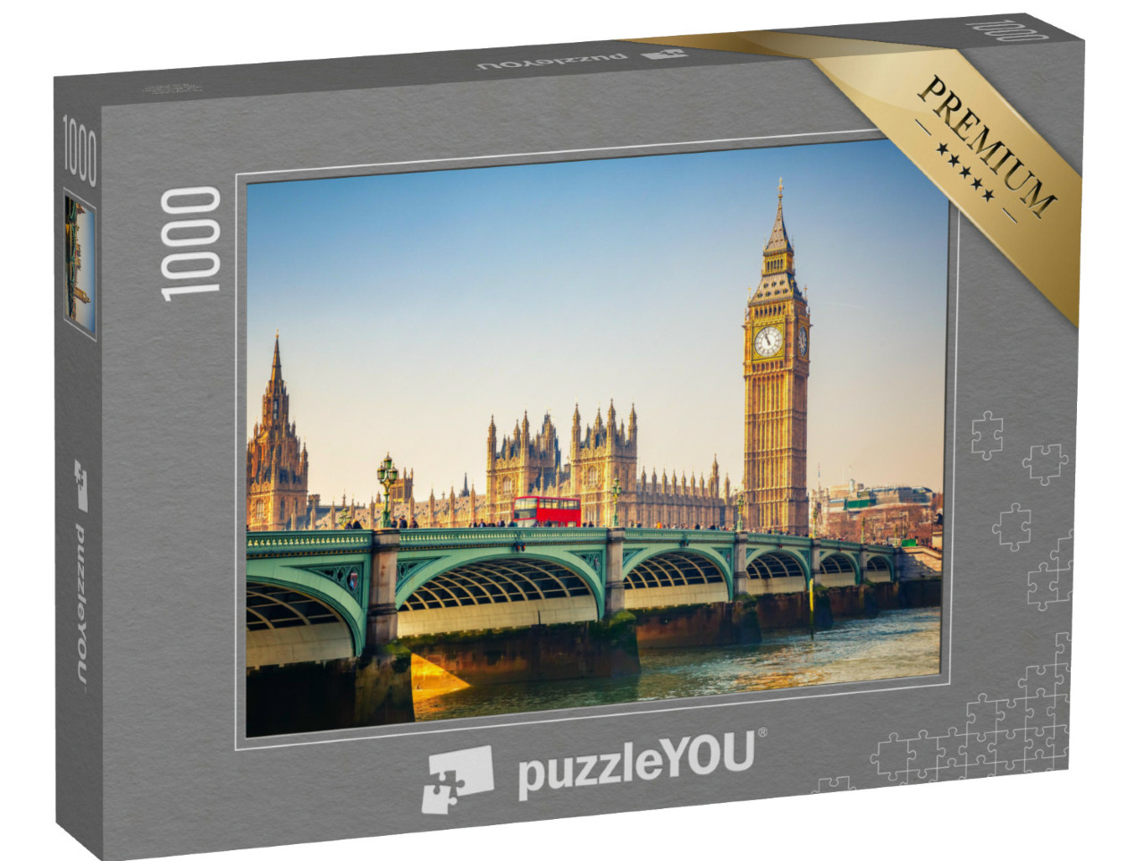 Puzzle 1000 Teile „Weltberühmte Wahrzeichen: Big Ben und Westminster Bridge in London“