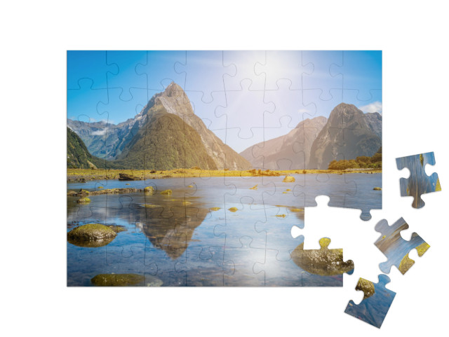 Puzzle 48 Teile „Mitre Peak am Milford Sound in Neuseeland“