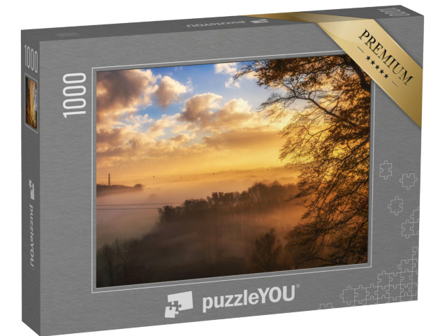 Puzzle 1000 Teile „Sonnenaufgang über dem schönen Tal“