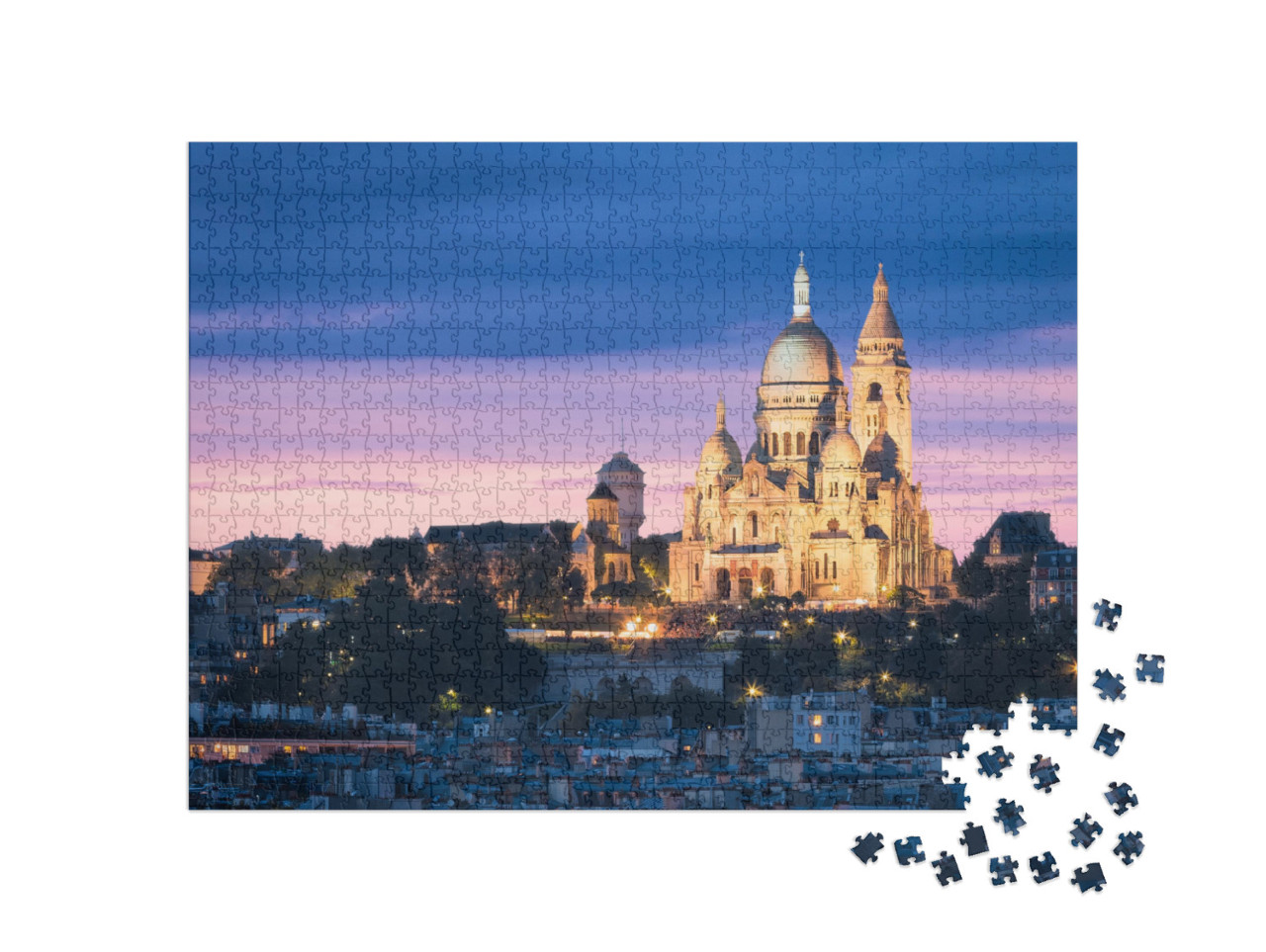 Puzzle 1000 Teile „Basilika Sacre Cœur, Montmartre, Paris“