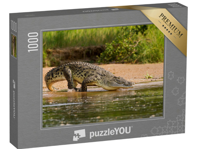 Puzzle 1000 Teile „Ein Nilkrokodil, das größte Raubtier des Nils“
