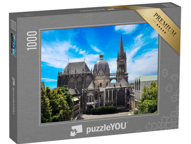 Puzzle 1000 Teile „Aachener Dom in Aachen, Deutschland an einem sonnigen Tag“