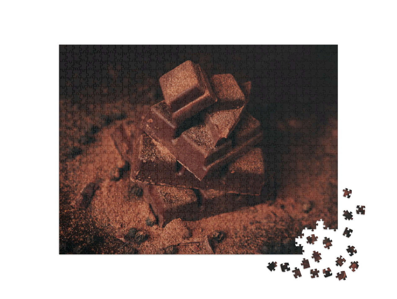 Puzzle 1000 Teile „Zartbittere Schokolade mit Zimt“