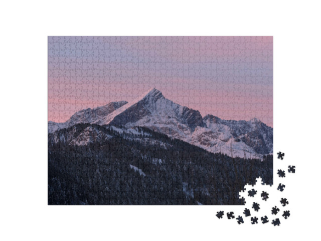 Puzzle 1000 Teile „Alpspitze, einer der berühmten Berggipfel Deutschlands“