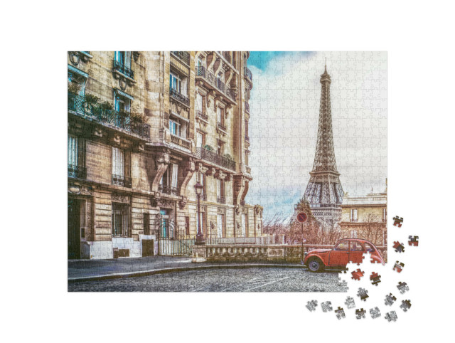 Puzzle 1000 Teile „Kleine Straße in Paris“