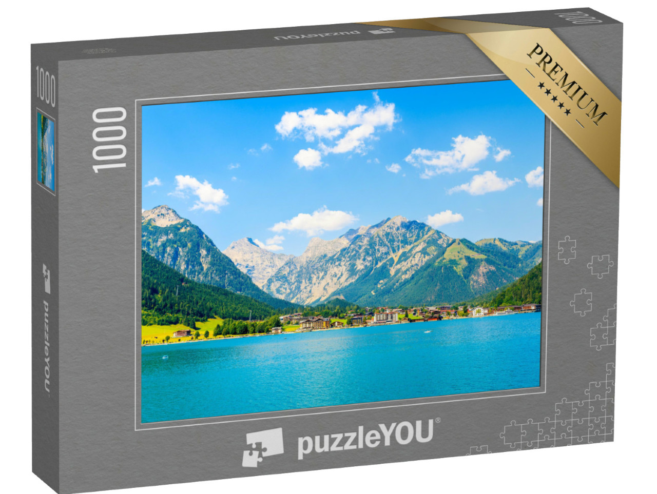 Puzzle 1000 Teile „Blick auf das Dorf Pertisau am Ufer des schönen Achensees, Tirol“