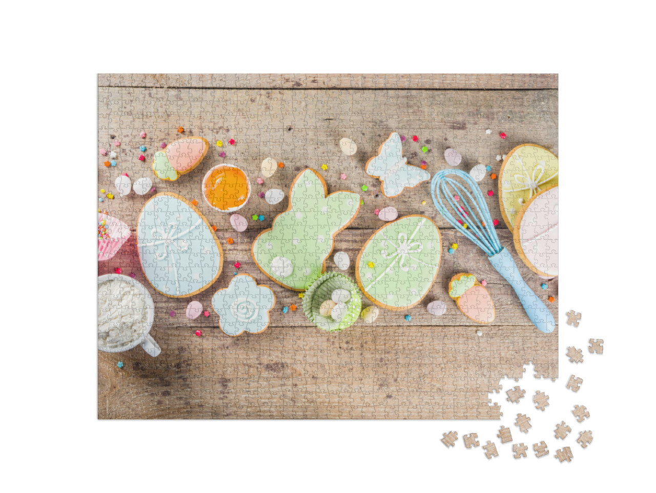 Puzzle 1000 Teile „Bunte Oster-Bäckerei“