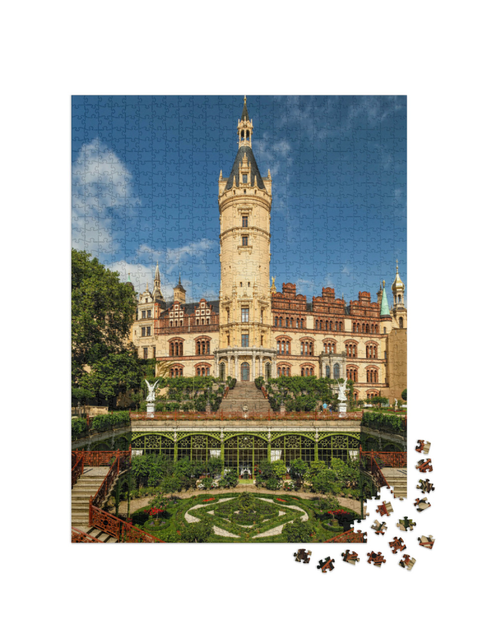 Puzzle 1000 Teile „Schweriner Schloss (Schloss Schwerin) in Norddeutschland“